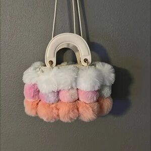 Fluffy Faux Fur Crossbody Purse - NEW - no tags